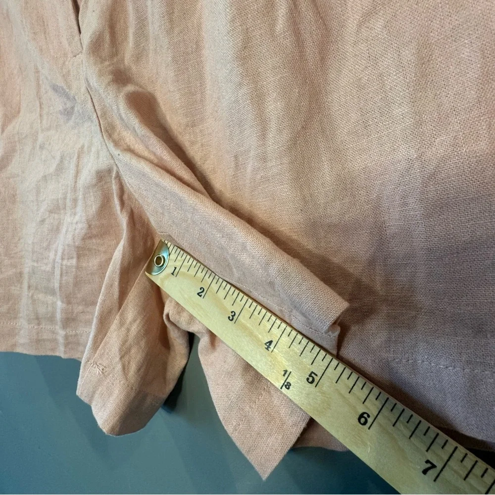 NWT Violets and Roses mid-rise linen‎ blend chino short, Pink, Women’s Size 14